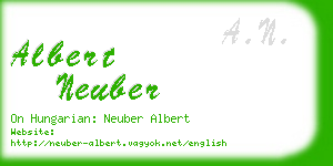 albert neuber business card